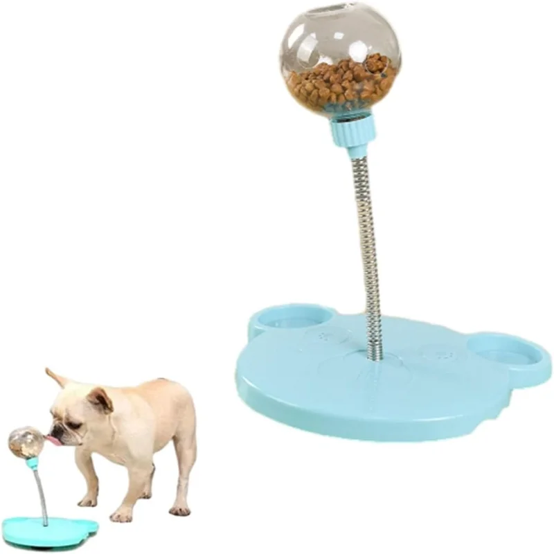

Food Ball for Dogs, Interactive Toy, Wiggling Dog Treat Toy, Promotes Healthy Eating Habits and Mental Stimulation (Blue)