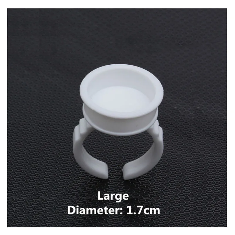 100 Teile/los Falsche Wimpern Verlängerung Kleber Kleber Halter Einweg Kleber Ringe Halter Tinte Ring Tassen Tattoo Pigment Halter