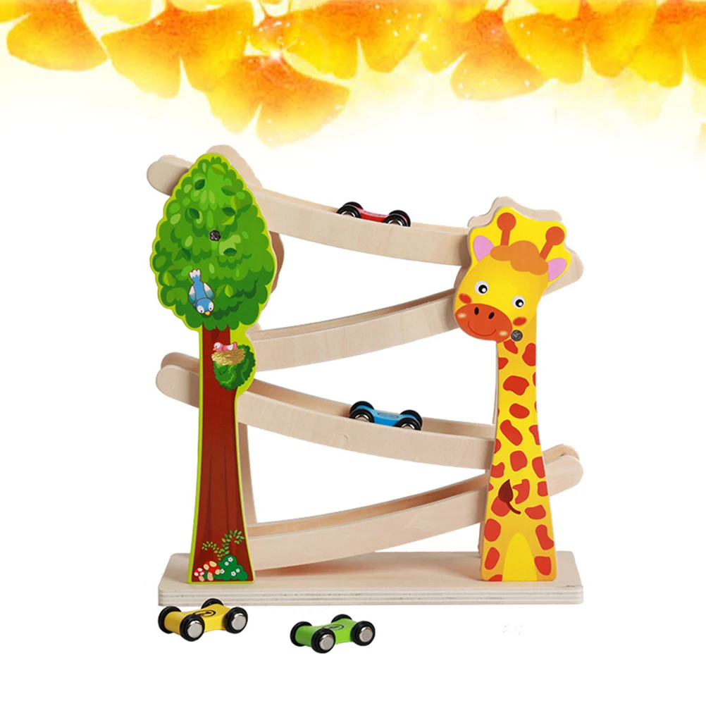 

wooden gliding car car gliding ladder car gliding track wooden ramp race track wooden race track toy
