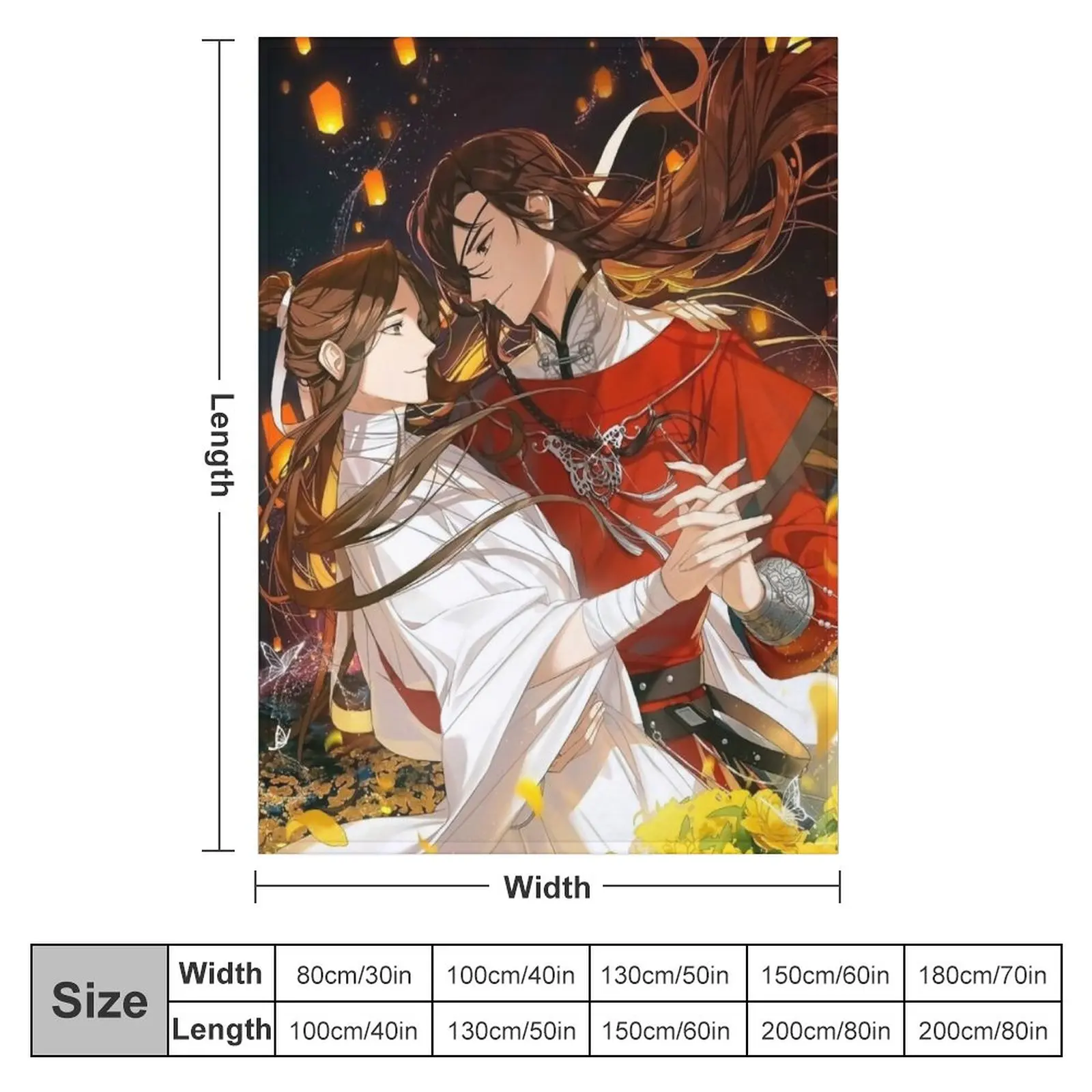 Tian Guan ci fu Official Heaven's Blessing kiss Throw Blanket Hair cosplay anime Furry Sofa Quilt Blankets