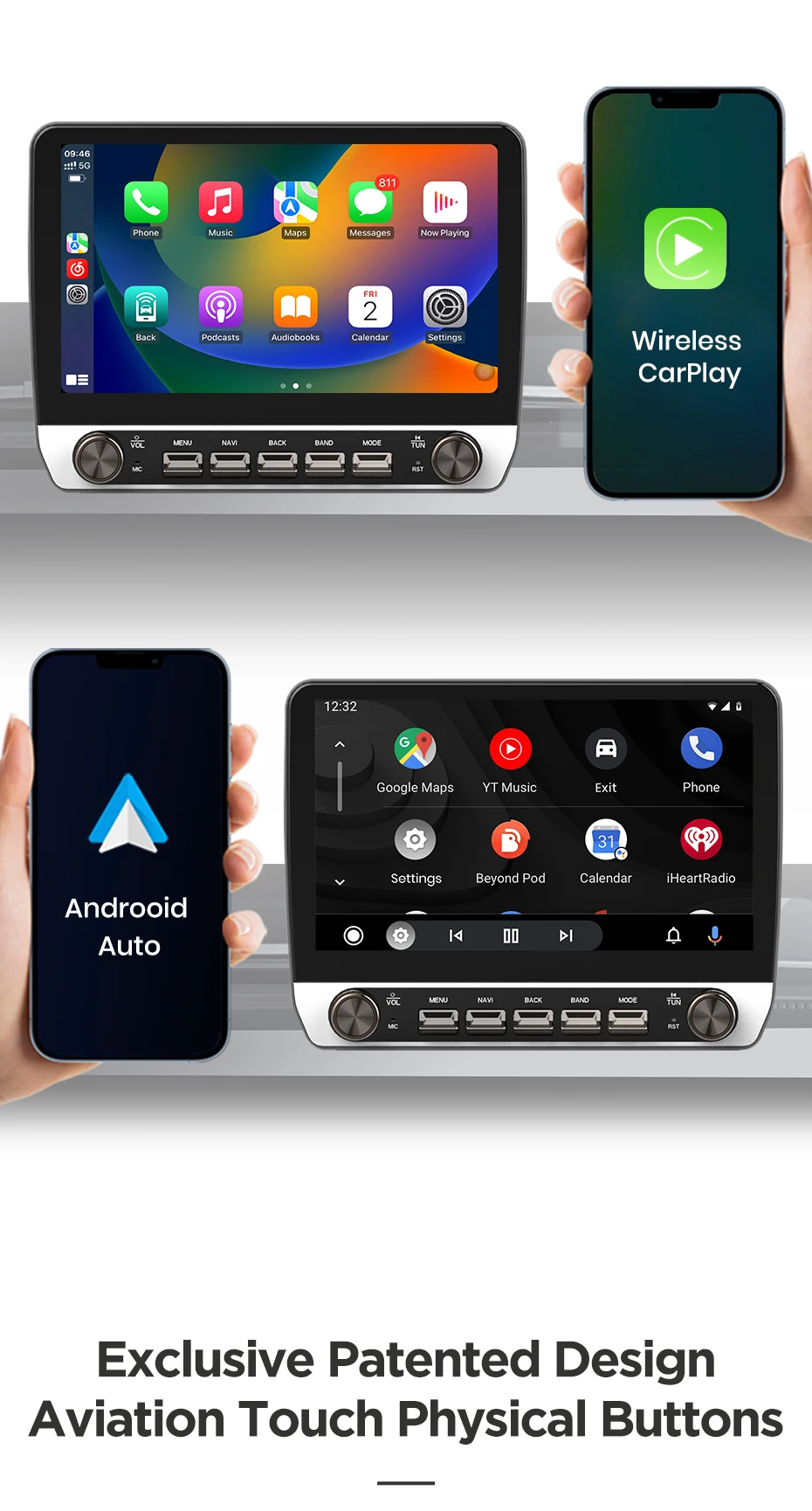 Junsun 10 "Taste Drahtlose CarPlay Für Apple Android Auto Auto Radio Für Mazda 5 2005 2006 2007 2008 -2010 GPS Navi Stereo BT RDS – Detail 15