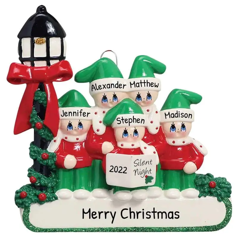 Family Ornaments For Christmas Tree Family Under Street Lights Personalized Ornament Family Christmas Tree Decorations