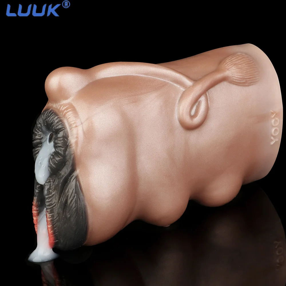 LUUK Silicone Hands Free Pocket Male Stroker  with Pussy Ass and Nipple Masturbator Sex Toys for Men Masturbation