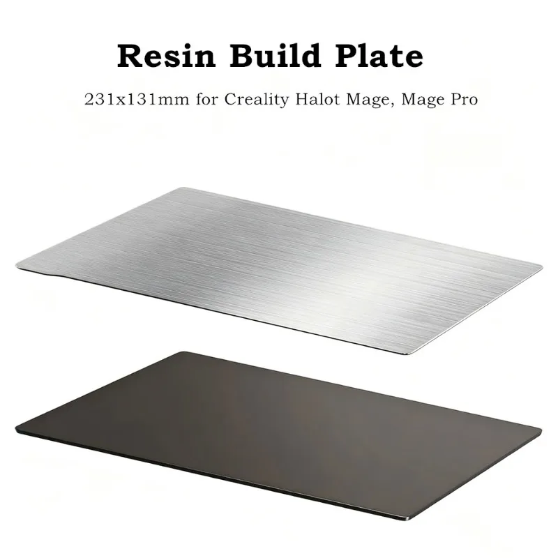 

Resin Build Plate+Magnetic Sheet 231x131mm Resin Flexible Steel Plate Flex Bed for Creality Halot-Mage/Halot-Mage Pro 3d printer