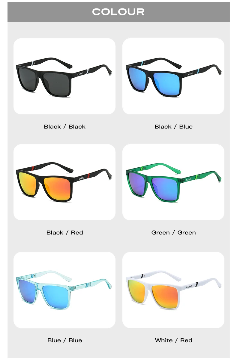 KAROS Polarisierte Sonnenbrille Männer Frauen Sport Angeln Spiegel Sonnenbrille Fahren Im Freien Reise Ultraleicht UV400 Brillen YZ2015 – Detail 10