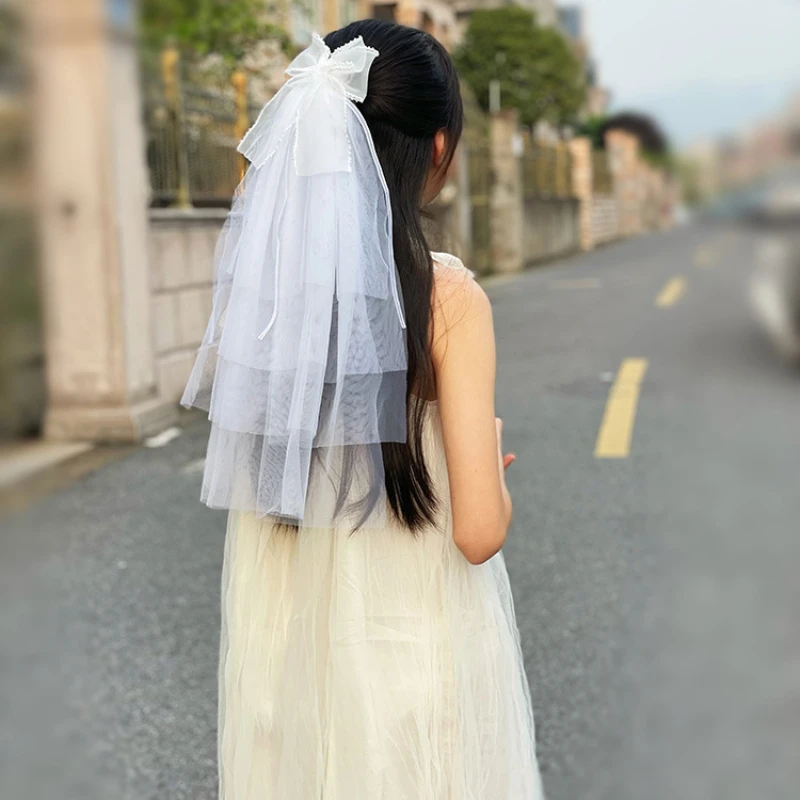 شبكة فولي الشريط اليدوية فتاة الأميرة غطاء الرأس الحجاب المواد الطفل اكسسوارات حزب أغطية الرأس الأطفال هالوين عيد الميلاد #1