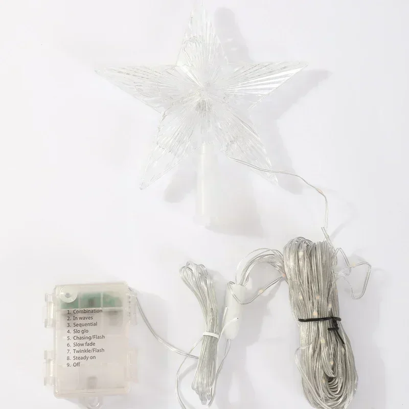 LED Christmas Star Waterfall Lights, USB Power, 8 Lighting Modes, For Garden Party Christmas Decoration image 6