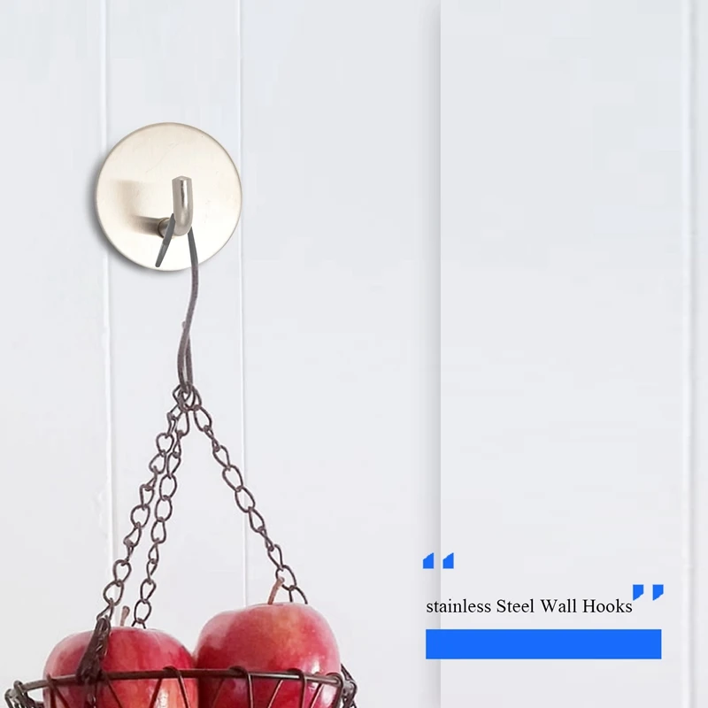 6 шт. самоклеящиеся крючки для полотенец без сверления, настенные крючки из нержавеющей стали, держатель для полотенец, дверные Крючки для дома, кухни