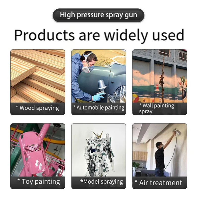 MAKE-Car Paint Spray Tool Air Spray Airbrush Paint Set Meta 1.3Mm Nozzle Paint Water Based