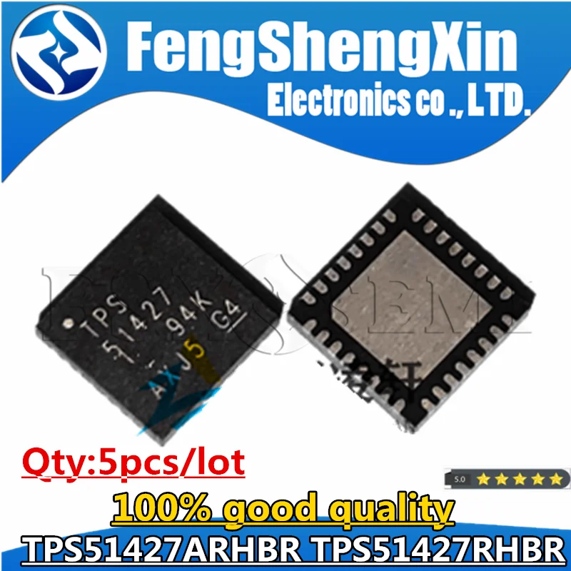 

5pcs/lot TPS51427ARHBR TPS51427RHBR TPS51427A TPS51427 QFN-32 SYNCHRONOUS STEP-DOWN CONTROLLER IC