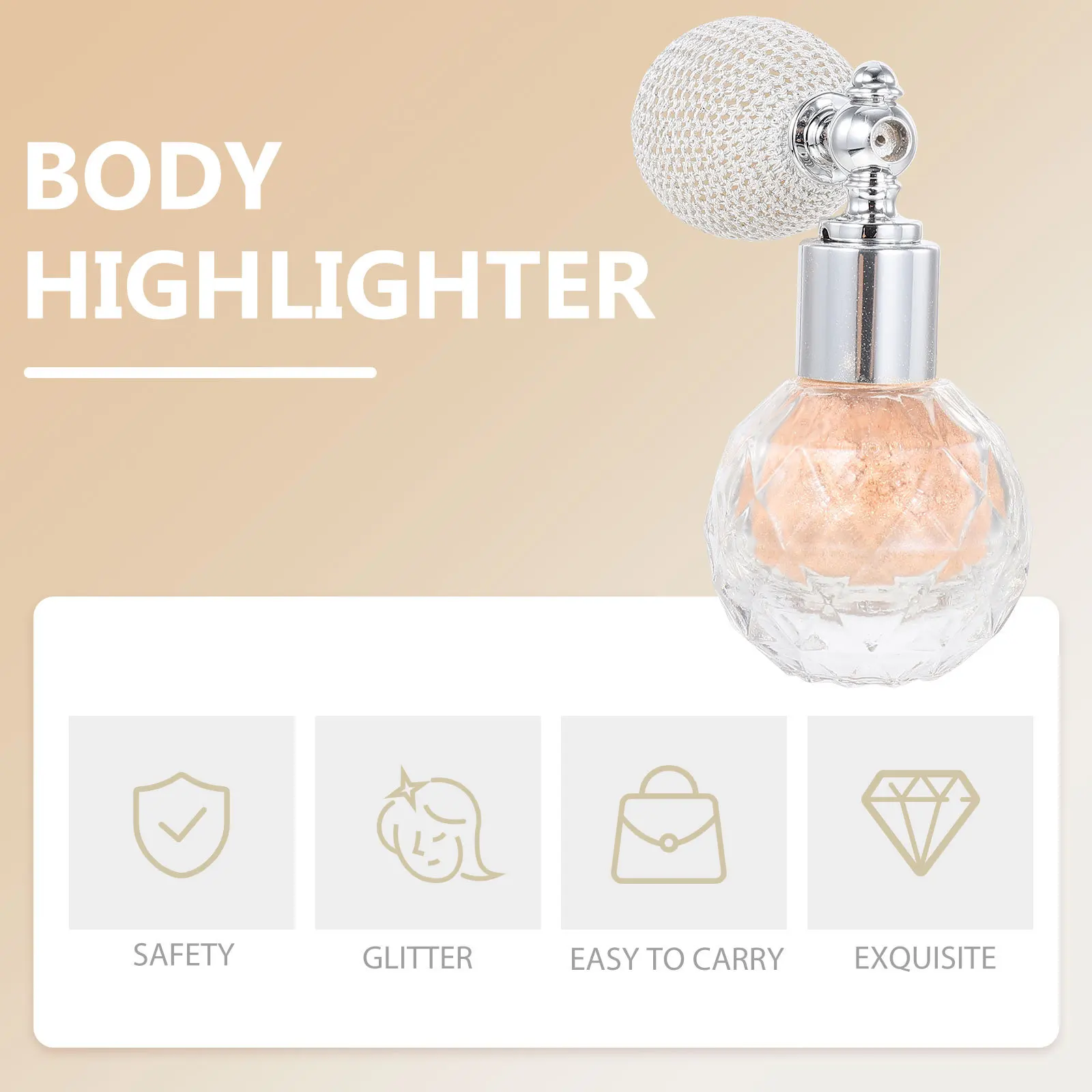 1pc Body Glitter Poeder Spray Fles Voor Vrouwen Mannen Fonkelende Pailletten Facial Shimmer Markeerstift Spuit Tool Reisformaat