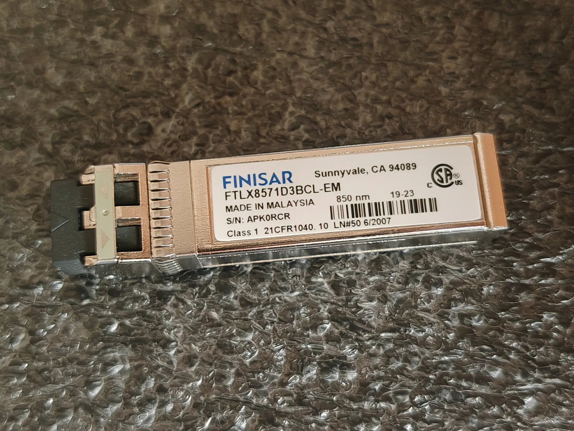 

1PCS Finisar 10G Fiber Transceiver FTLX8571D3BCL-EM 850nm 10G SR Fiber Module Sfp SFP+ 10GB Optical Switch