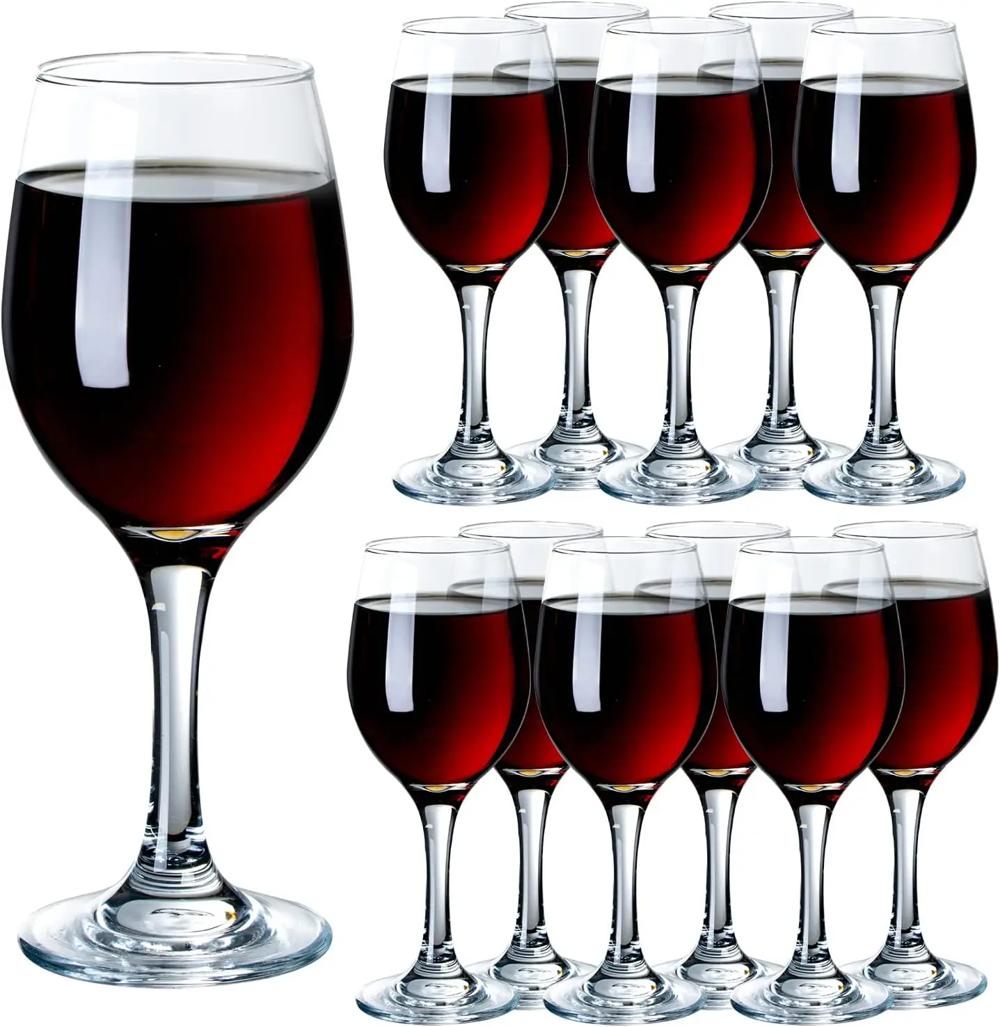 

Классический хрустальный бокал для вина Vastto 10 унций, для домашней столовой, бара и вечеринки, набор из 12 шт.