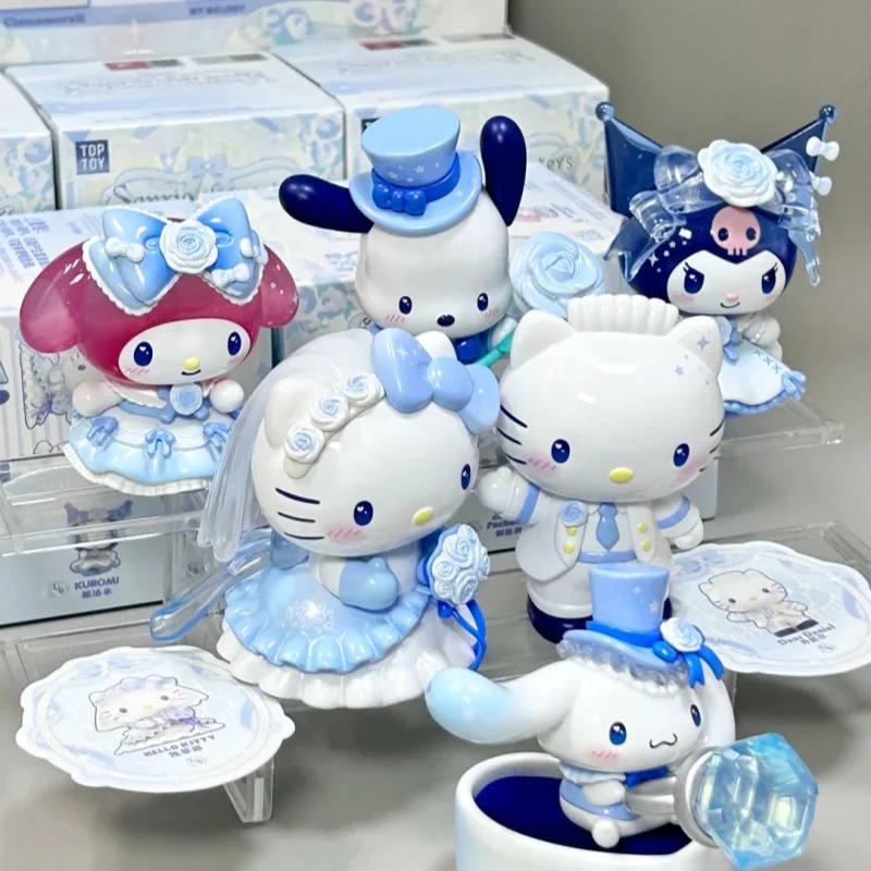 New Arrival Romantic Wedding Series Blind Box Kawaii Kitty Melody Cinnamoroll Desktop Decoration Trendy Gift For Girls In Stock