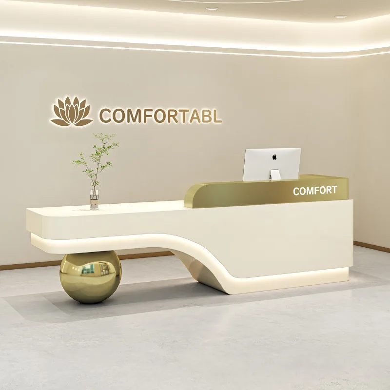 

Boutique Modern Reception Desks Design Business Coffee Workstations Reception Desk Luxury Italian Rezeption Theke Furniture