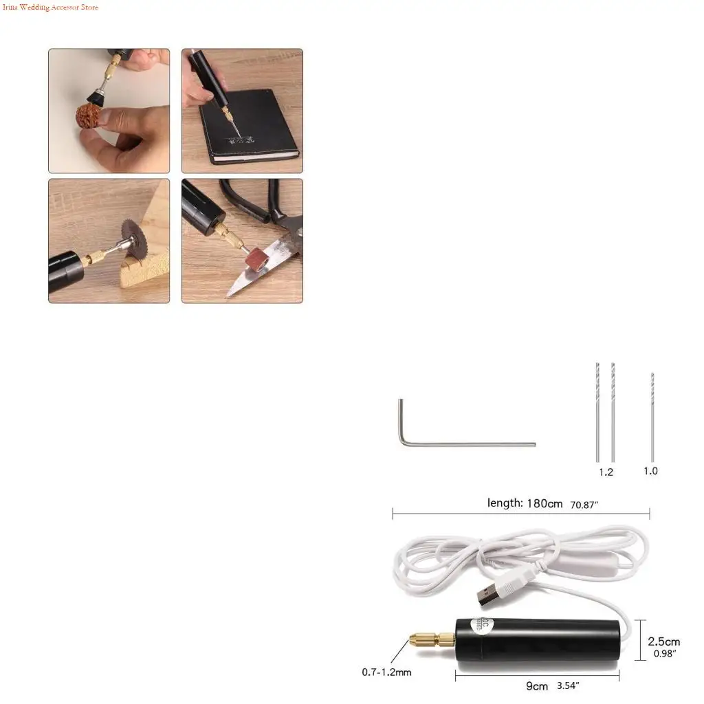 

G92D 5V Electric Hand Drill Set for Resin Casting Mold L Pin Hand Drill for Jewelry Making Twist Drills for Resin Casting