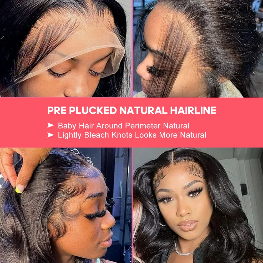 Lace Front Wig Human Hair Straight 180% Full Density HD Transparent Lace Frontal Wigs Human Hair Lace Front Wig For Women