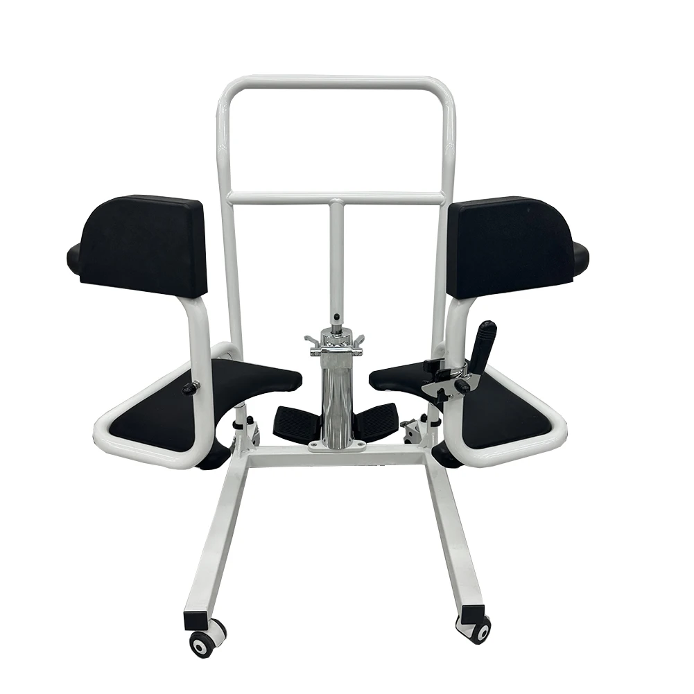 AIROW Hydraulic Lifting Crane Transfer Patient Hoist Chair with Commode Hole for Easy Move Disabled to the Toilet and Sofa