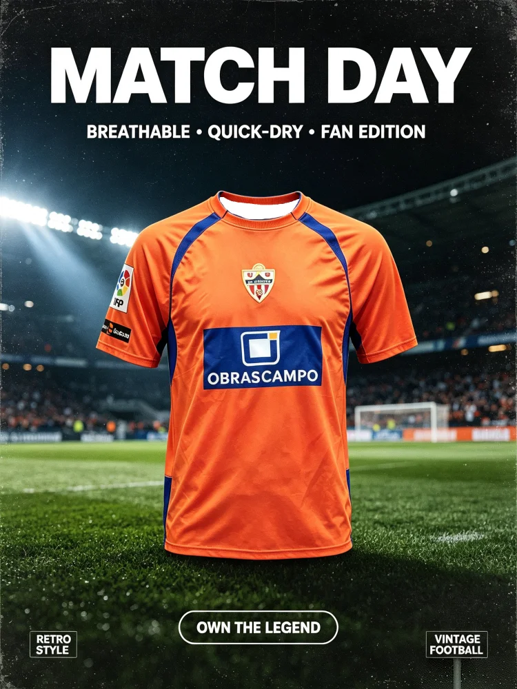 Almeria Styles Football Jersey Quick Dry Soccer Uniform 3D Printed Soccer Fan T-Shirt Match Training Daily Wear Family Kids Tees