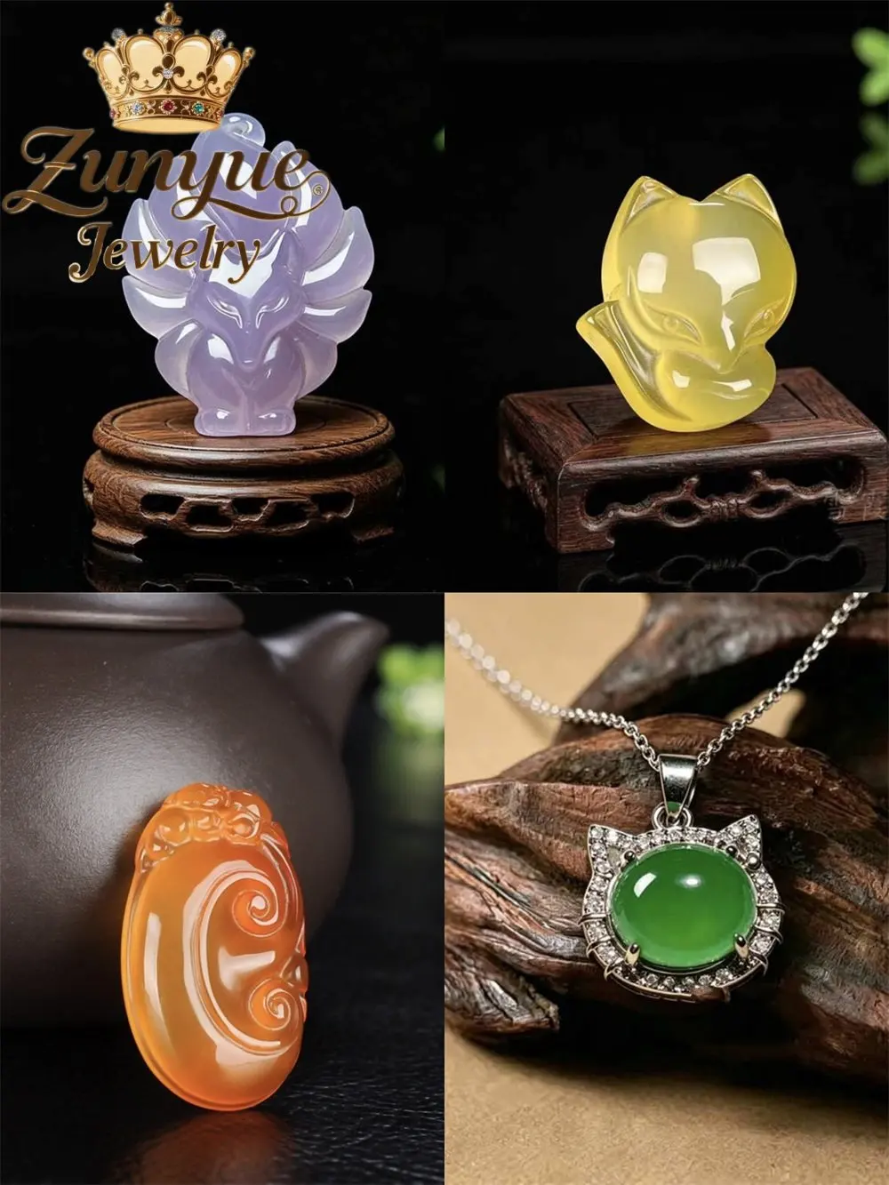 Genuine Natural Agate Chalcedony Pendant Smooth Polished Solid Stone Hand Carved Unisex Daily Fashion Neck Jewelry Accessory