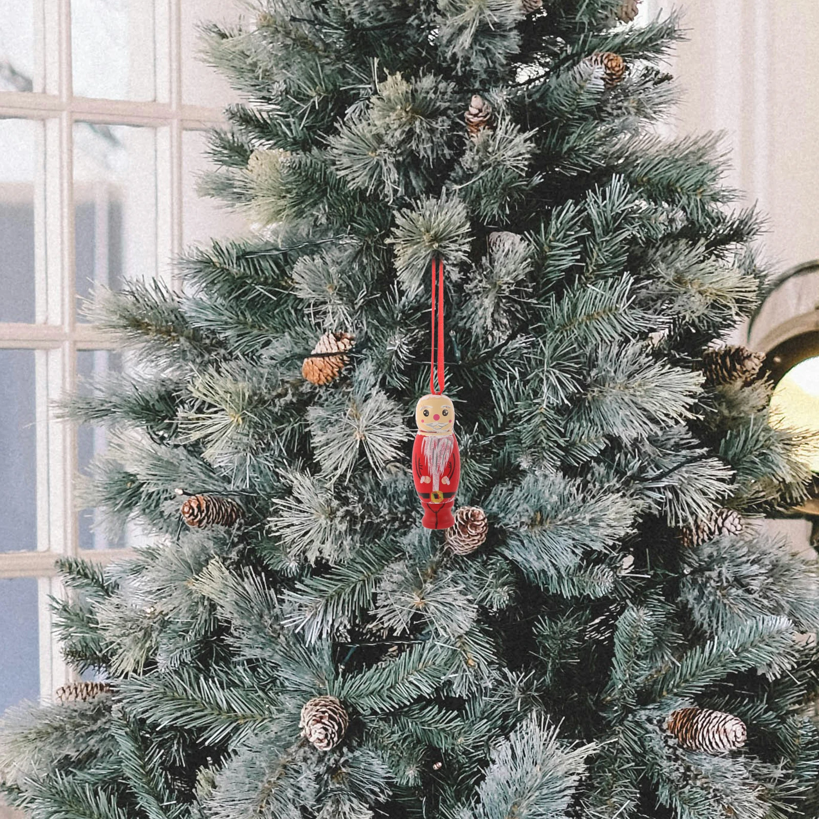 

Claus Christmas Ornaments Hanging Decorations Bright Festive Tree Holiday Home Decor Xmas Claus Wooden Pendants Festival