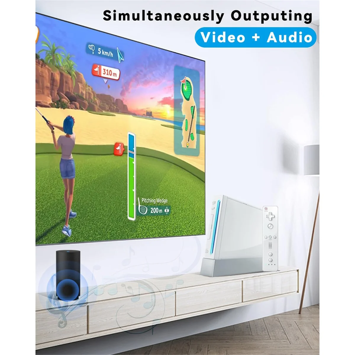 Consoles de jogos cabo hd para wii para hdmi-cabo adaptador compatível 1080p/720p suporta todos os modos de exibição compatível com wii/wi