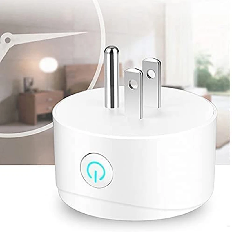 Умная Беспроводная розетка, работающая умная розетка, Wi-Fi розетка с дистанционным управлением для сотового телефона, не требуется концентратор, белая, американская вилка