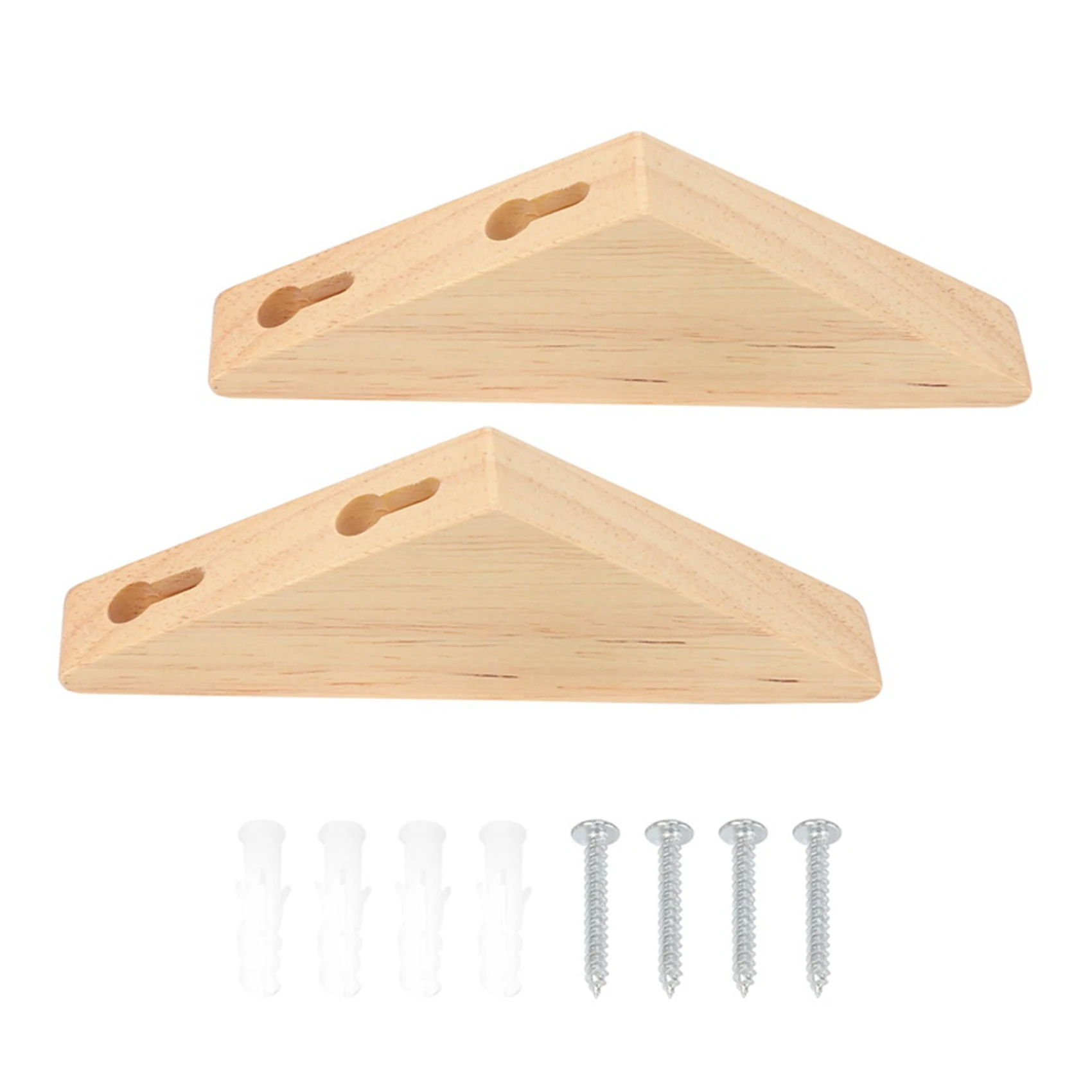 8Pcs Natural Wood Clothes Hanger Wall Mounted Coat Hook Decorative Key Holder Hat Scarf Handbag Storage Hanger Bathroom Rack