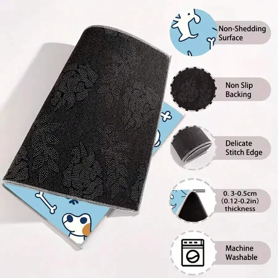 1 Piece, Cartoon Puppy Style Car Trunk Mat, Puppy Print Pattern, Essential Travel Item, Universal For Various Car Models,