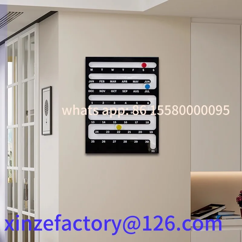 Customizable Nordic Style New Calendar Desktop Home Ornament Creative Acrylic Wall-Mounted