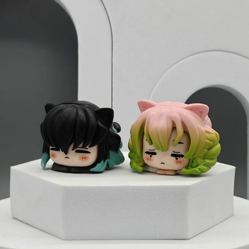 6 pezzi Hot Anime Demon Slayer Q Versione Figurine Personaggi dei cartoni animati Kamado Nezuko Agatsuma Zenitsu Figurine Top Cake Supplies