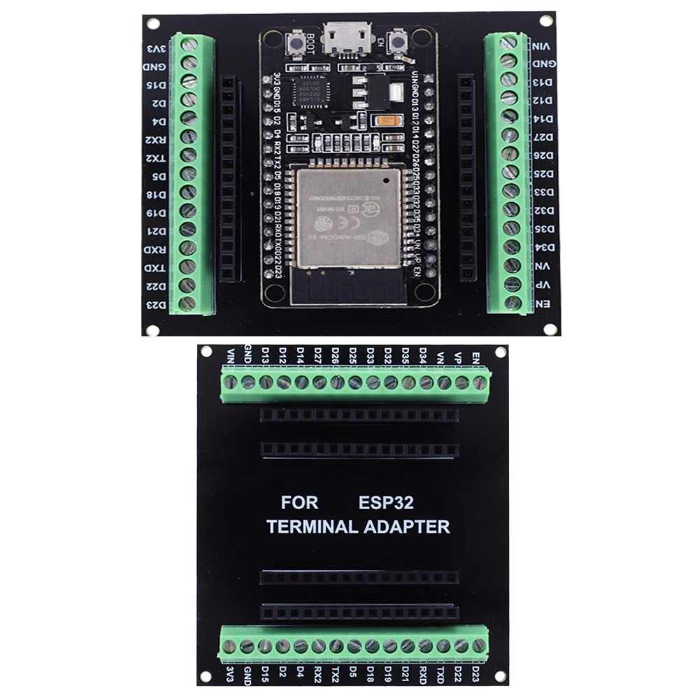 ESP32 Breakout Board WiFi+Bluetooth-compatible Development Board with 30Pins NodeMCU-32S Lua 30Pin GPIO 1 into 2 Expansion Board