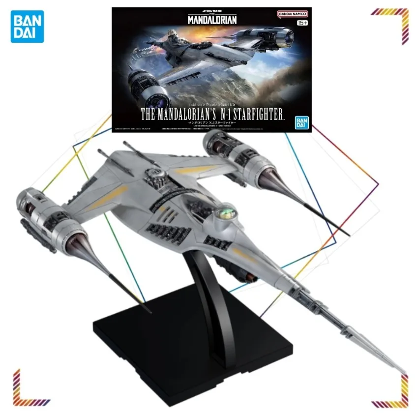 

BANDAI 1/48 Mandalorian N-1 Starfighter Action Figures Star Wars The Mandalorian Anime Collection Assembly Model Doll Gift Toy