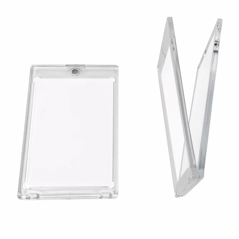 5/10 Pcs 35PT Protection Card Box Transparent Collection Sleeves Frames Magnetic Display Holders for Game King Protective Sleeve