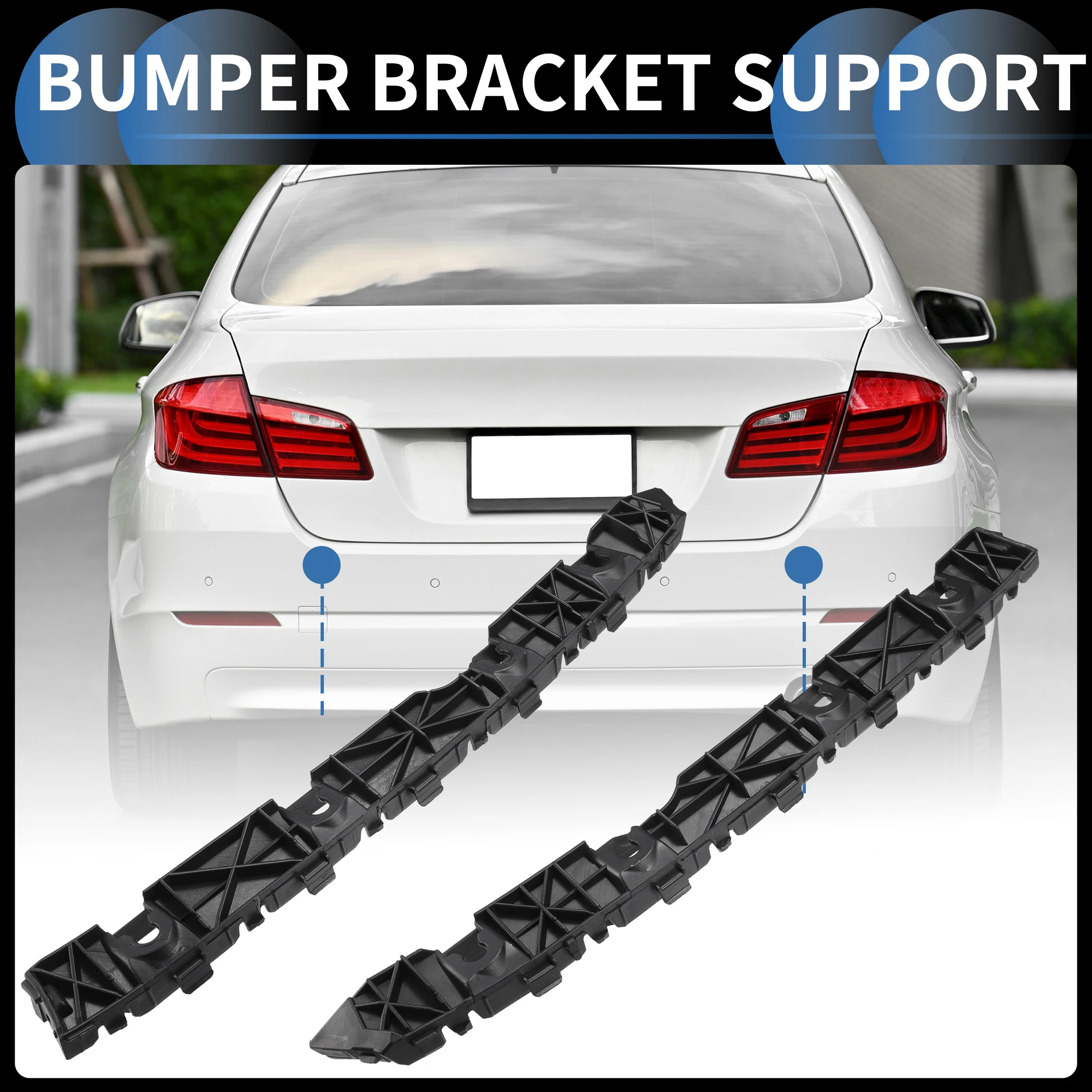 UXCELL Bumper Support Bracket Left Right Side Rear Bumper Retainer No.86651AA000/86652AA000 for Hyundai Elantra 2021-2023