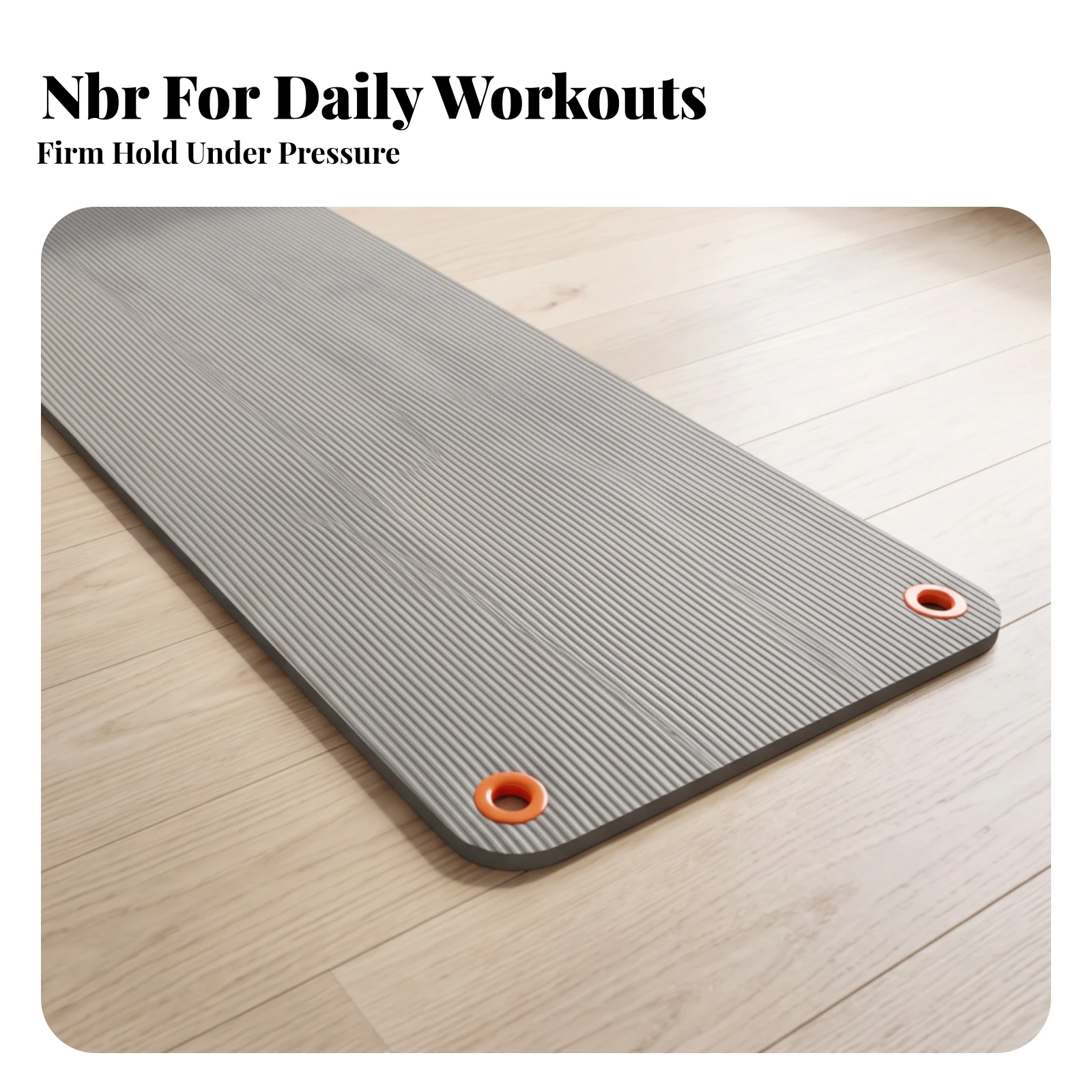Stretching Mat with Eyelets Shock-Absorbing Hanging Workout Mat Long-Lasting Cushioned for Fitness Studio, Home Gym