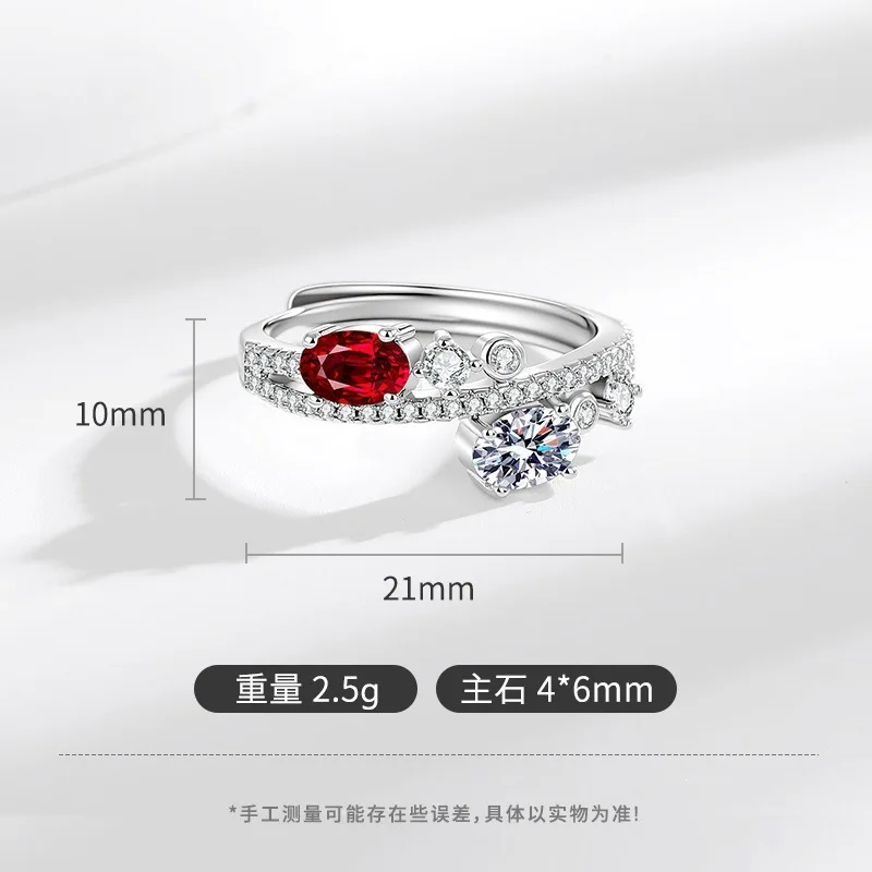 925 Sterling Silver Jewelry Luxury Crystal Geometric Finger Rings for Women Wedding Party Jewelery for Girls Friends Gift