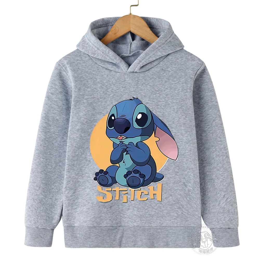 Stitch Hoodies Children Sweatshirt Kawaii New Children Pullover Fashion Anime Cartoons Casual Clothes Girls Boy Kids Warm Top