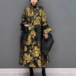 Winter New Trend Chinese Style Thick Jacquard Slimming Dress