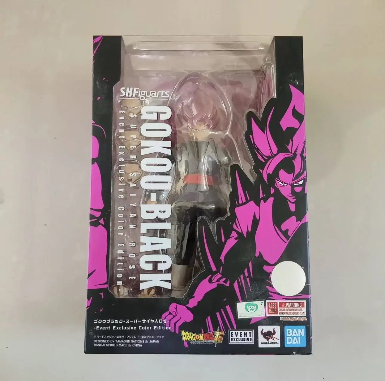 100% Original Bandai Sh Figuarts Shf Dragon Ball Goku Gokou figuras de acción negras Anime modelo juguetes Figura en Stock