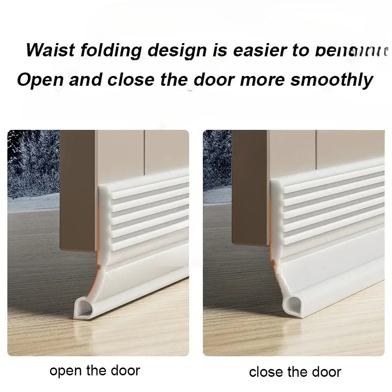 New Door Bottom Sealing Strip 1M Windproof Dust Stopper Guard Rain Weatherstrip Noise Reduction Insulator Sealer Home Hardware