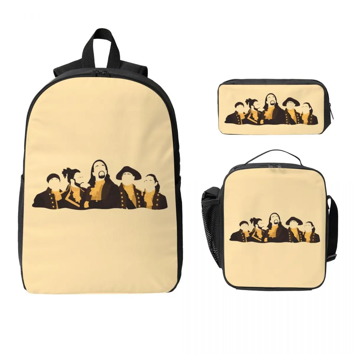 

Hamilton Broadway Silhou Backpack Student BookBag School Bag Computer Shoulder Bags 3ps Insulated Lunch Bag Pencil Case