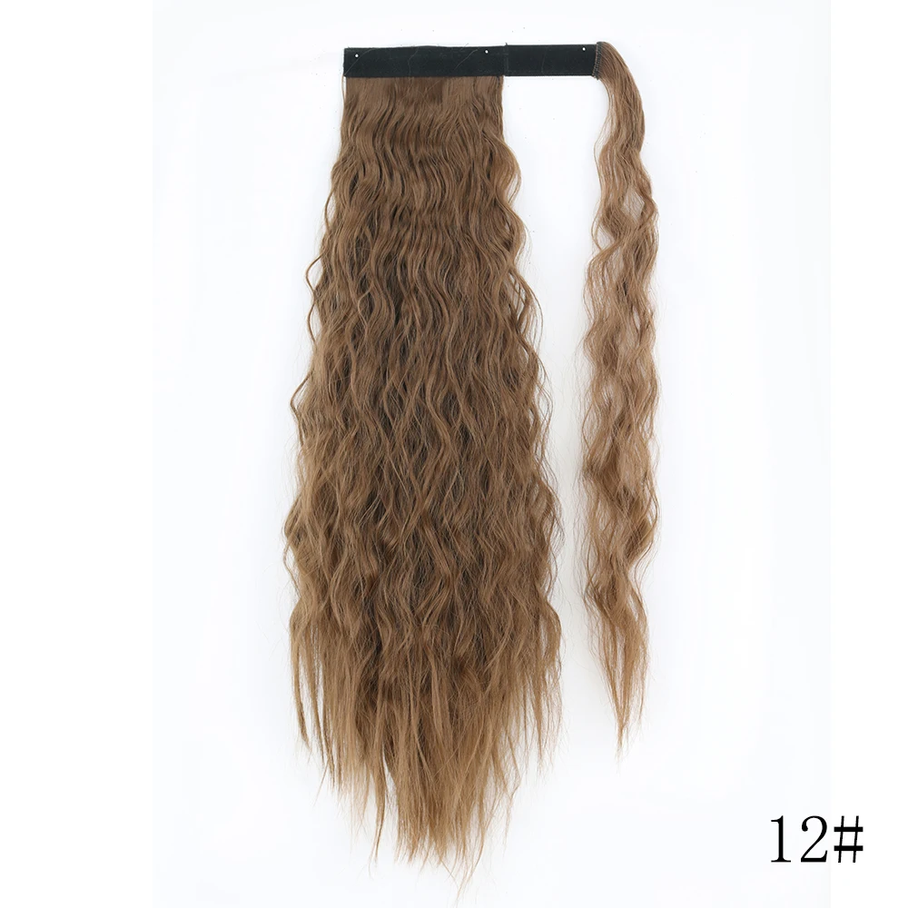 LISI GIRL Kunsthaar 22''34'' Langer, gerader Pferdeschwanz zum Umwickeln, Clip-in-Haarverlängerungen, schwarzes Haarteil, Kopfbedeckung