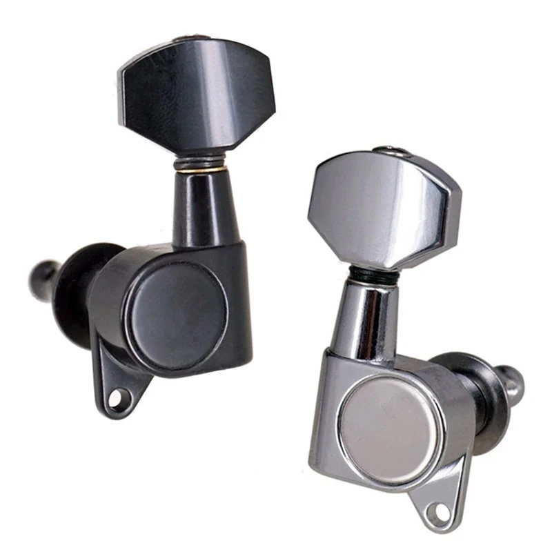 

3L3R 6R 6L Chrome Inline Electric Guitar Tuning Pegs Key Tuners Machine Heads Musical Instrument Accessories Parts