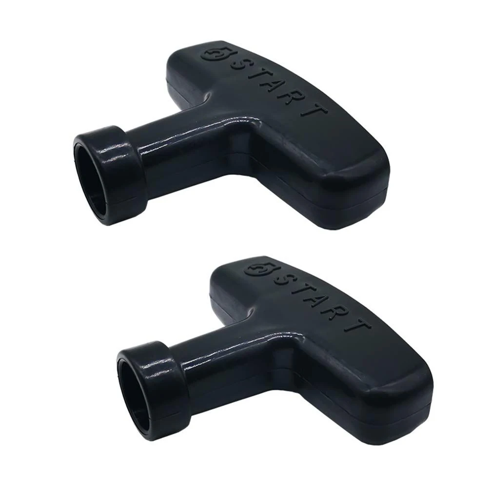 Mango de retroceso para motor de cortacésped, manija de arranque para Honda GX200, GX240, GX270, GX340, GX390, color negro, 2 piezas