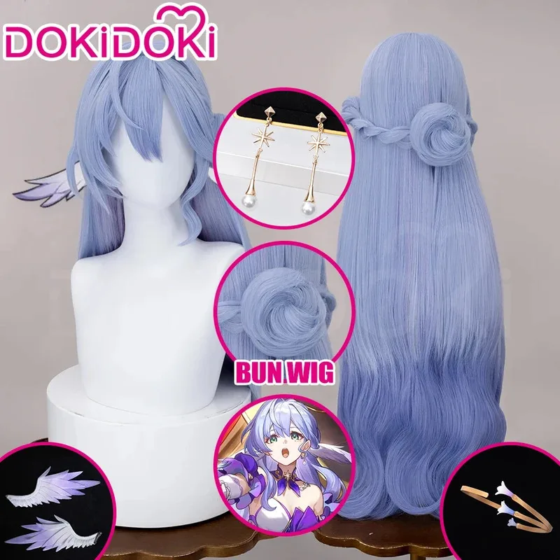 

IN STOCK Robin Wig Game Honkai: Star Rail Cosplay Wig DokiDoki Women Long Hair Robin Cosplay Wings Wreath Ear Clip Free Cap