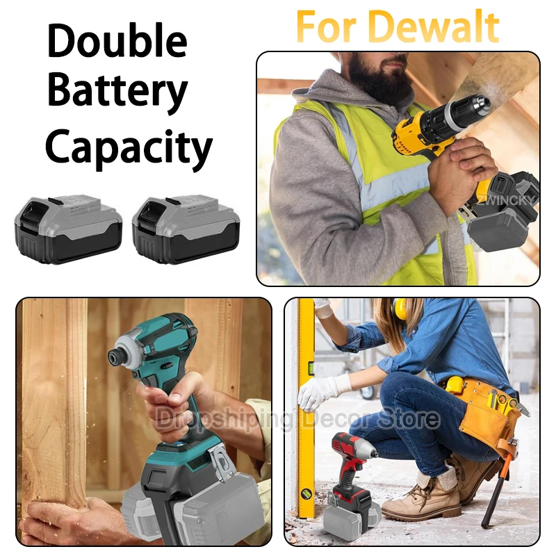 

for Dewalt 18V 20V Li-ion Battery, Convert to for Makita/Dewalt/Milwaukee 18V Electric Impact Power Tools 2 in 1 Battery Adapter
