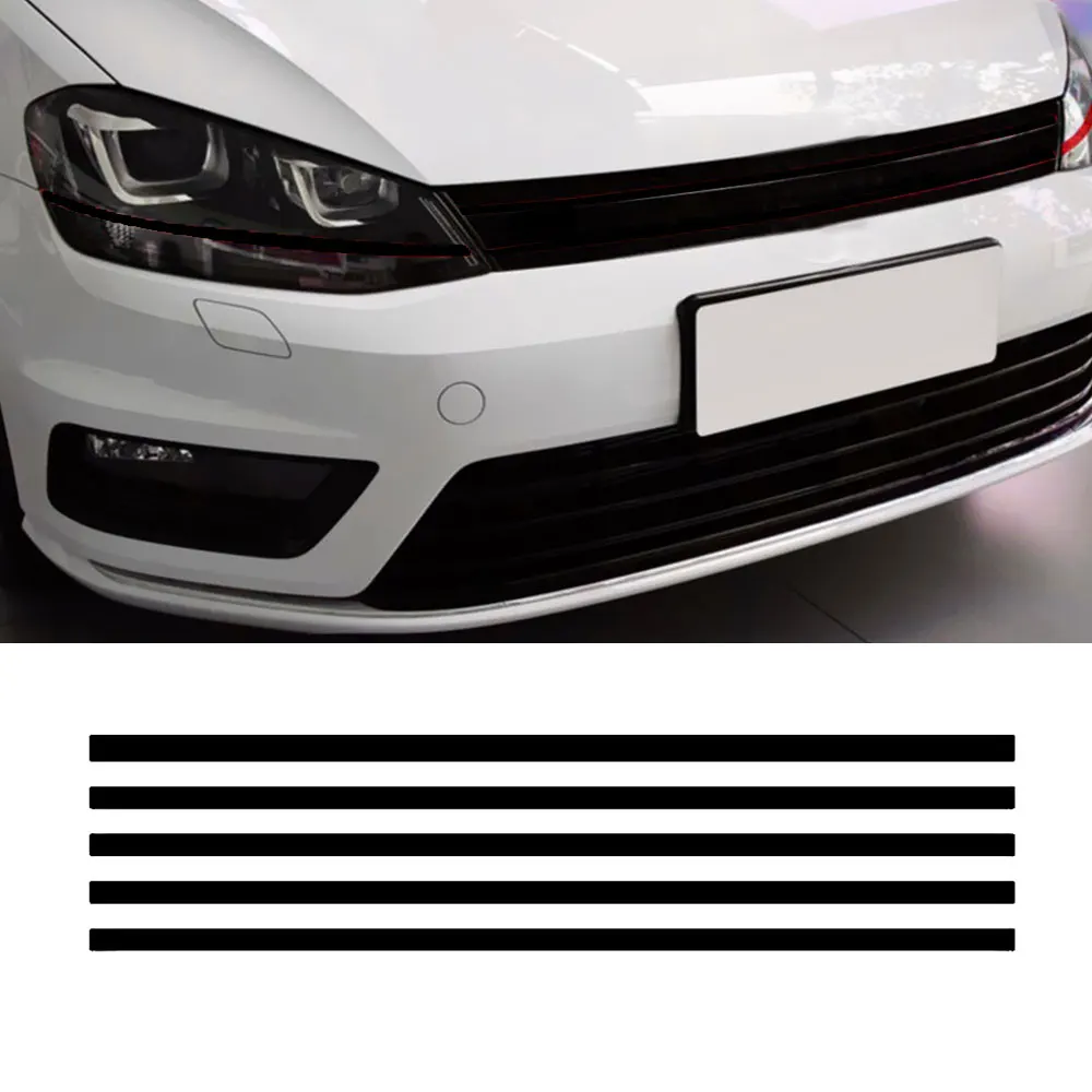 Reflective Car Strips Sticker Front Hood Grill Decals Waterproof Automobile Decoration Stickers for VW Golf 6 7 Tiguan