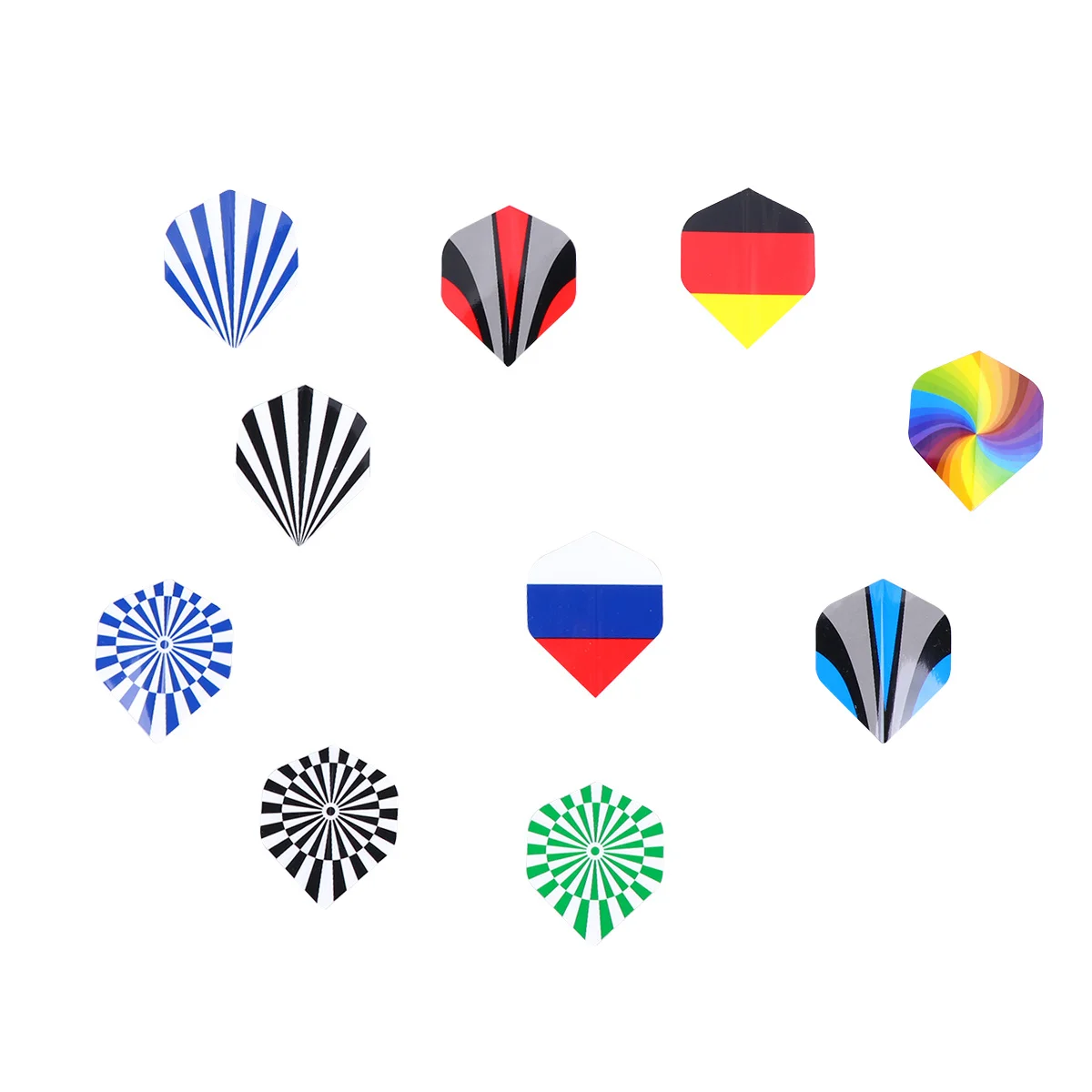 

30pcs Creative Cool Fly Dart Tail Wings Professional Accessory For Outdoor Indoor Sports Game Durable Colorful Patterns Long
