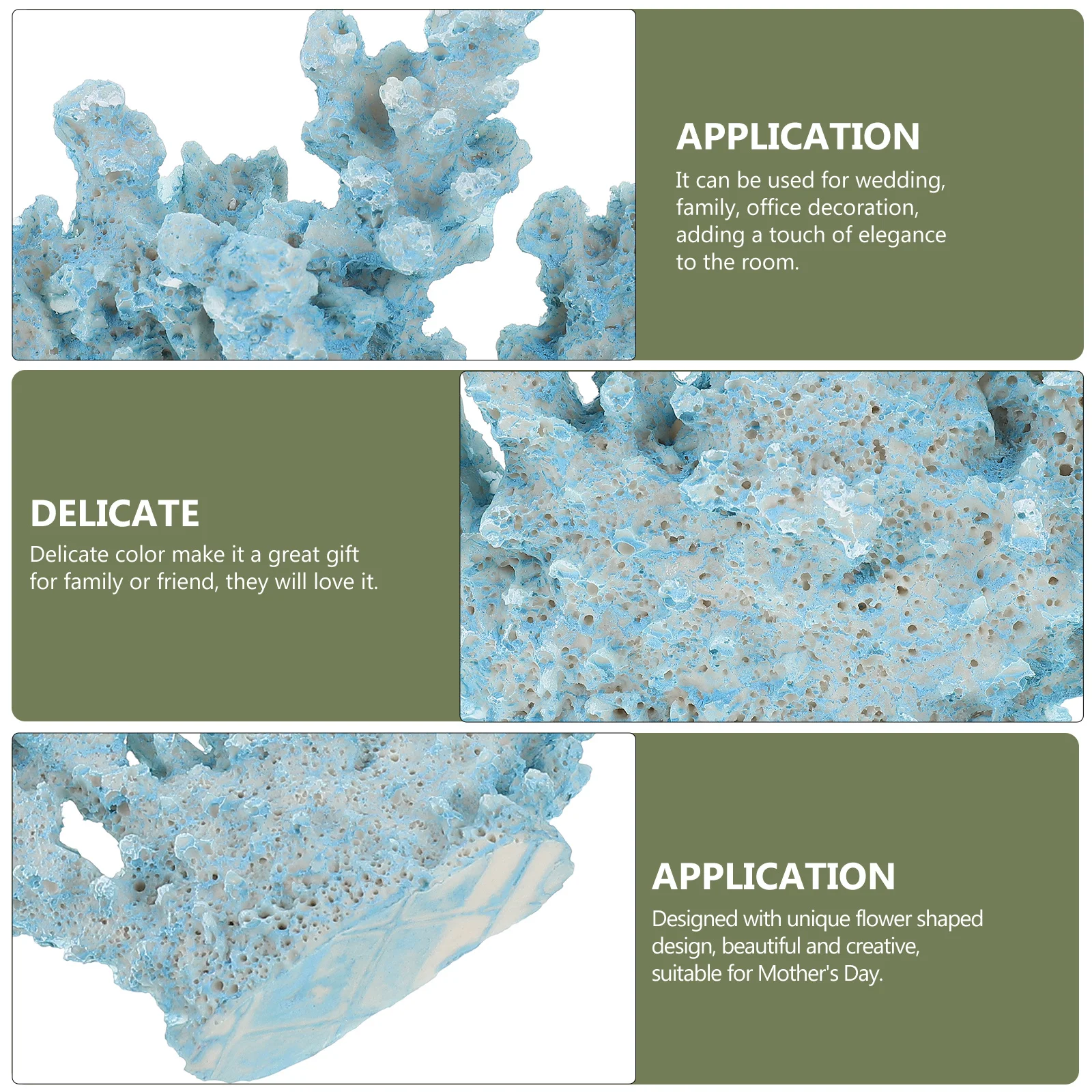 

Home Decor Coastal Coral Sculpture Scilpture Figurine Colored Decorations for Beautiful